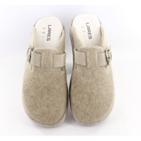 Zapatilla de casa para Mujer Tira con hebilla Color Beig